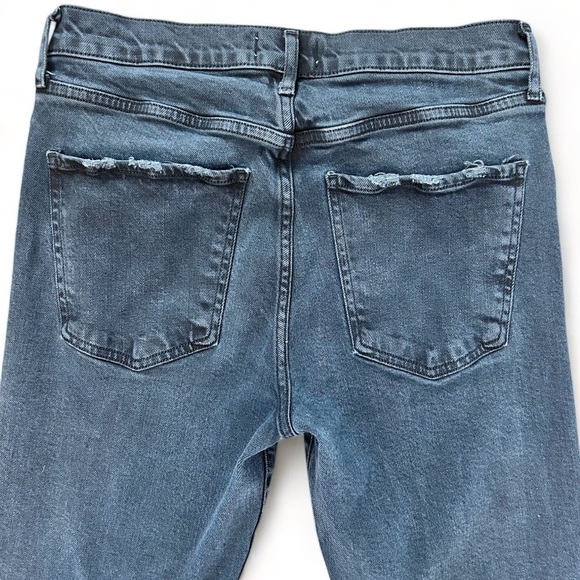 Agolde Toni Midrise Straight Jeans Size 26 Distressed Black - Picture 7 of 16